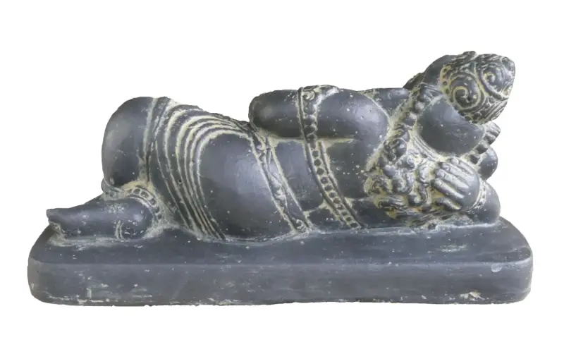 Product image 4 of the product “Ganesh, reclining, 20 cm H, cast stone, antique finish ”